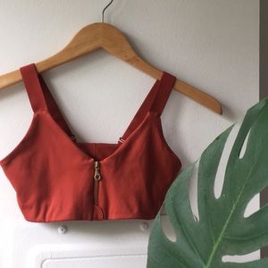 Girlfriend Collective Red Ochre Monroe Bra